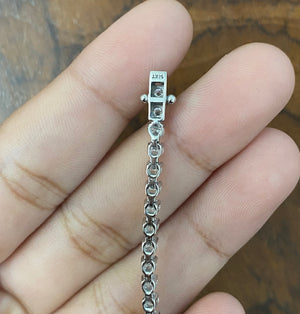 3.51 CT Lab 6.5 inches 3 Prongs Tennis Bracelet