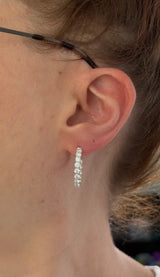 22.2mm white gold 3.08ct lab diamond inside out hoops