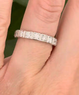 White gold lab diamond band