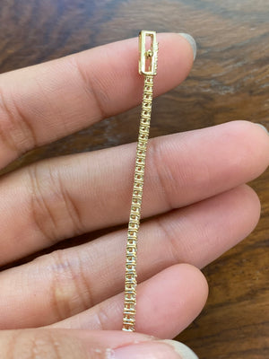 1 Ct Natural 7 inches Yellow  Tennis Bracelet