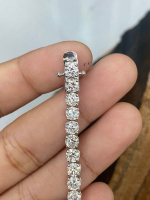 7.99CT Lab 7inches White Gold Tennis Bracelet