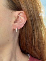12.8mm yellow gold 0.45ct lab diamond hoop earrings