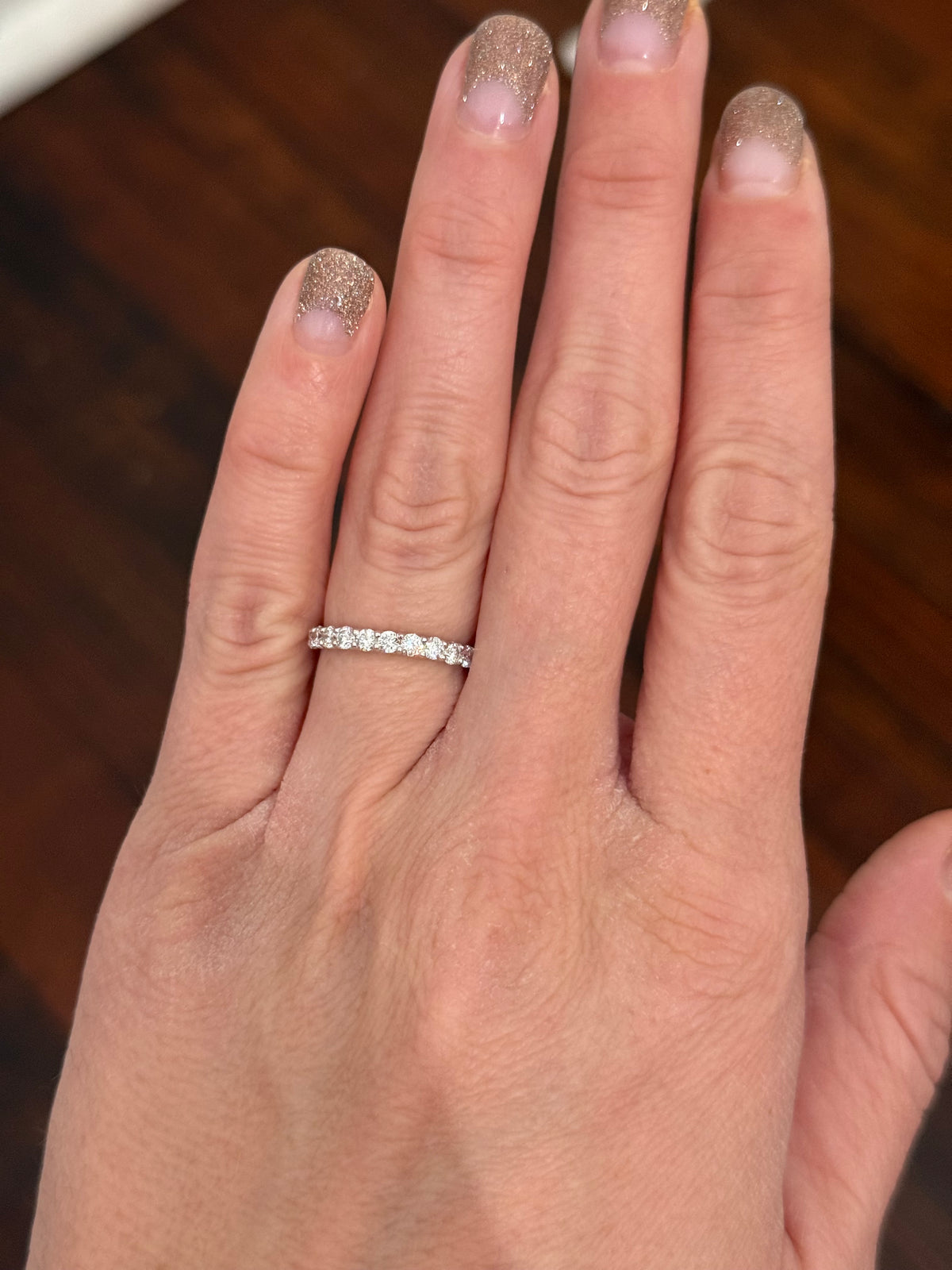 White gold 1.49ct lab diamond eternity band
