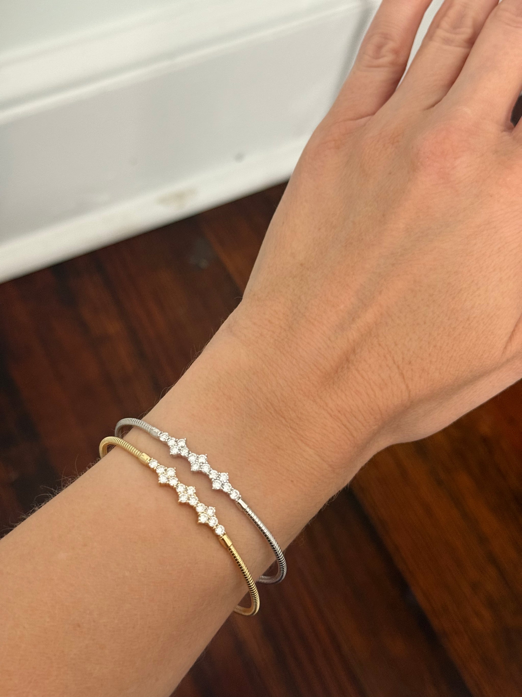 Lab diamond flex bracelets