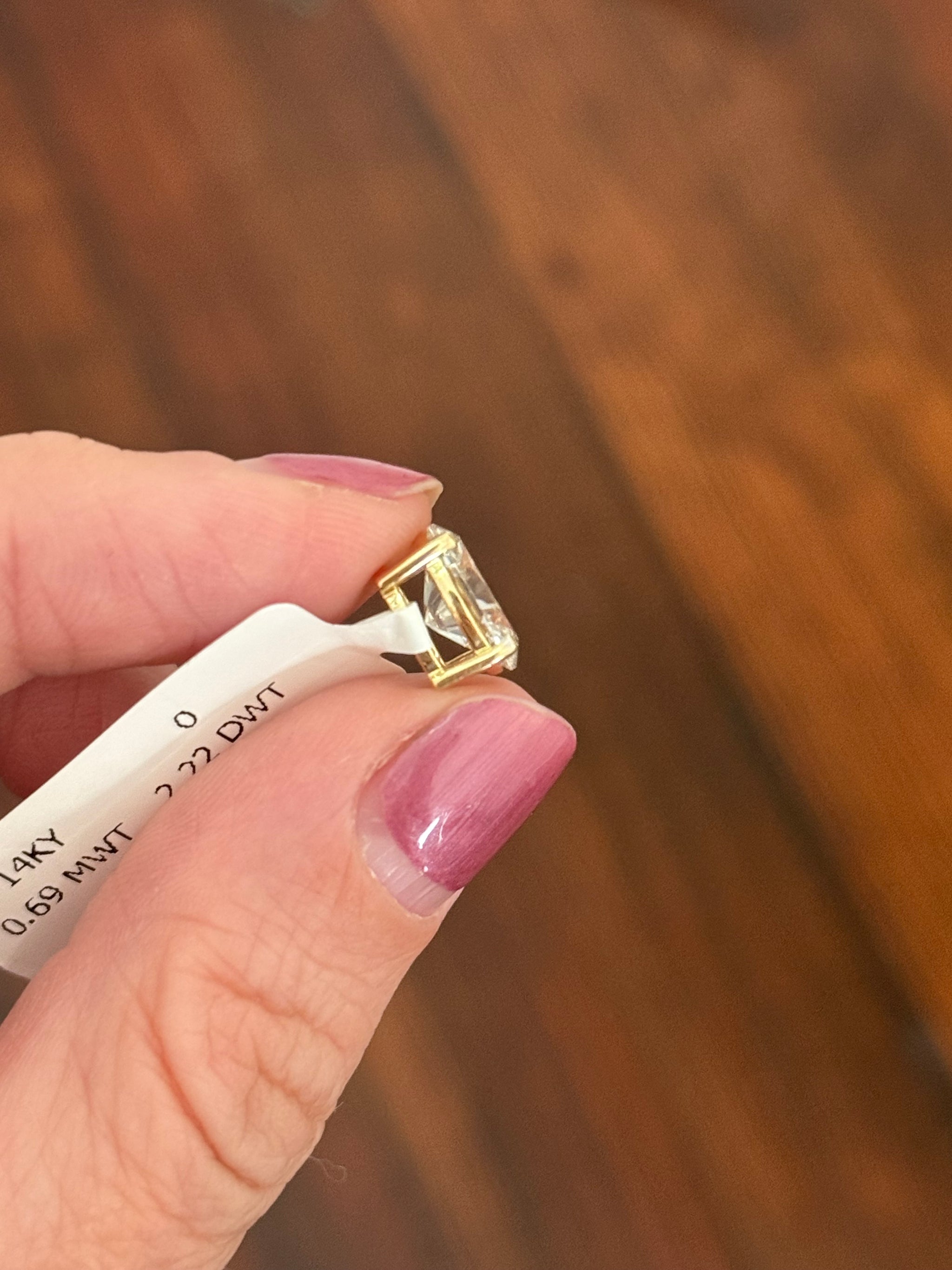 Yellow gold IGI certified 2.22ct oval lab diamond pendant. Can be worn east west and north south.