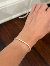 4 prong yellow gold 5.7ct natural diamond bracelet