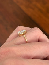 Yellow gold 2.03ct pear shaped lab diamond ring