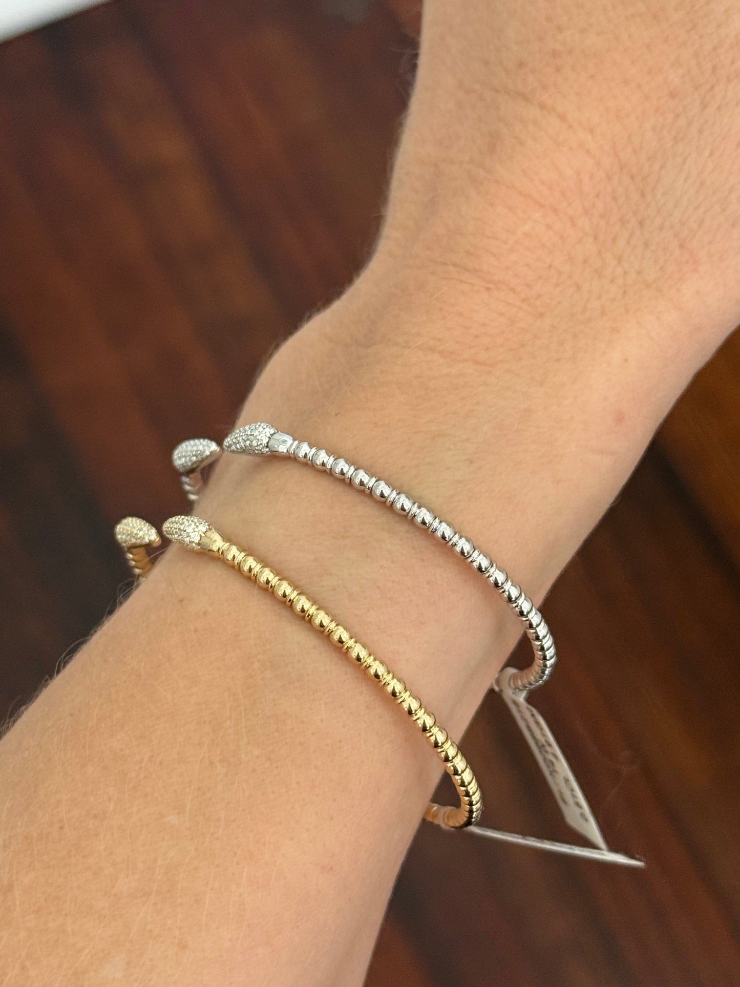 Natural diamond flex bracelets