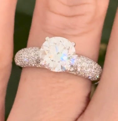 White gold lab diamond ring