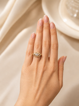 Custom - Made Marquise Lidia Ring 14K Yellow Gold