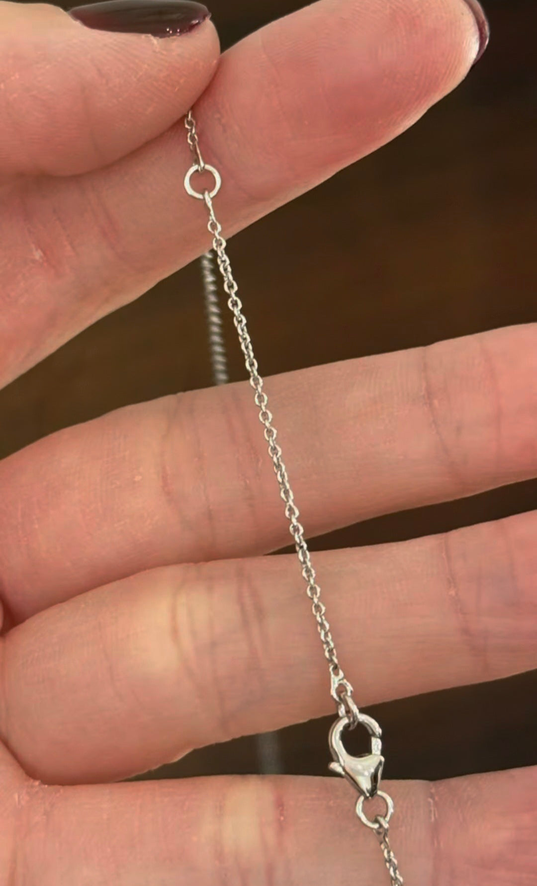 White Gold Princess Cut & Round Lab Diamond Necklace