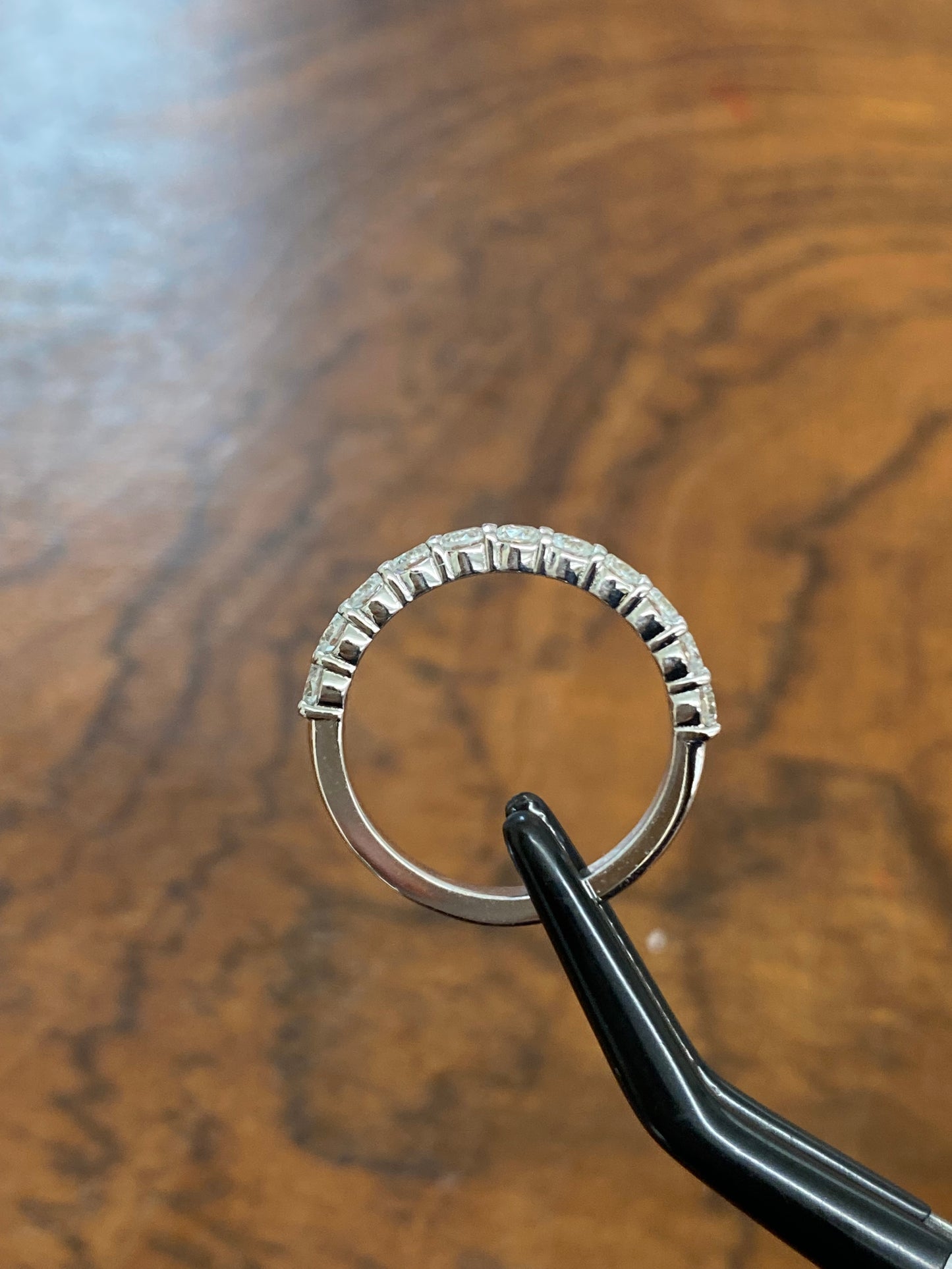 0.60 cttw Lab diamonds half way wedding band