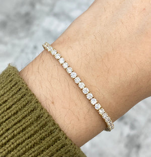4.88 CT Lab 6.75” Yellow Tennis Bracelet