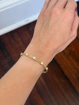 Yellow gold 0.72ct natural diamond flex bracelet