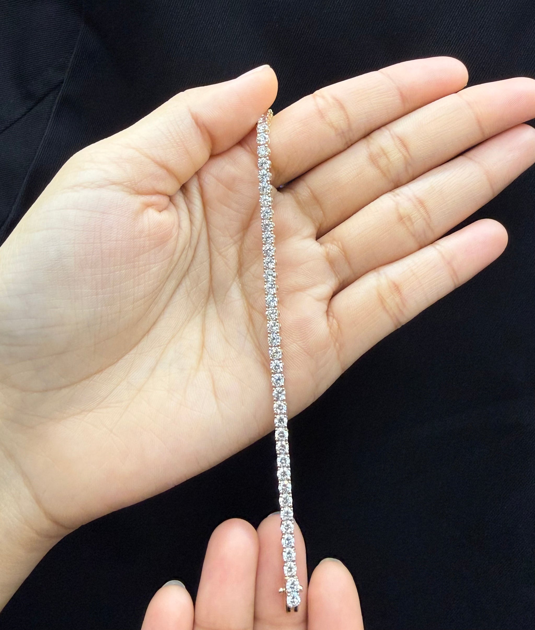 6 cttw Lab 7 inches Yellow Tennis Bracelet