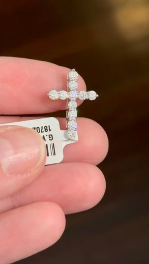 0.89 ct Lab Diamond Cross Pendant