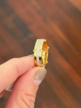 Yellow gold men’s size 7 0.59ct lab diamond band