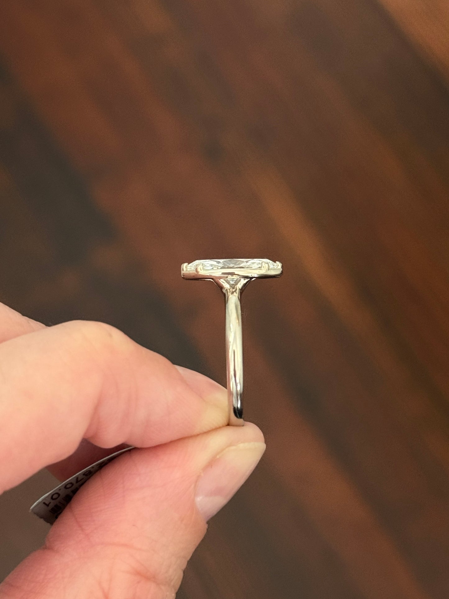 White gold 1.99ct marquise lab diamond ring