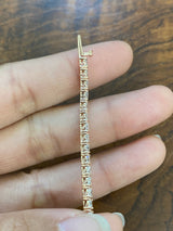 6.85 CT Lab 7 Inches Rose Tennis Bracelet