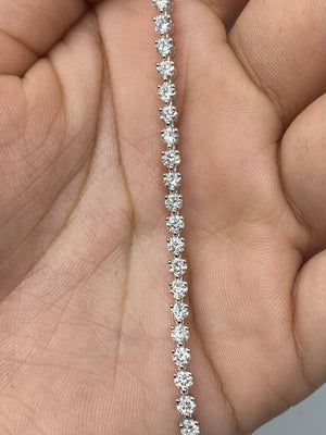 3.78CT Lab 3 prongs 7 inches Tennis Bracelet