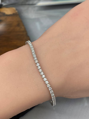 3.65 CT Lab 7.25 inches Tennis Bracelet