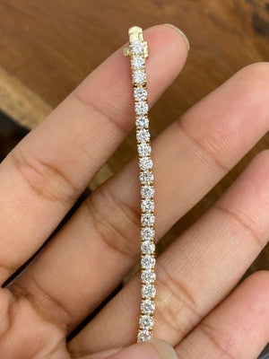 4.88 CT Lab 6.75” Yellow Tennis Bracelet