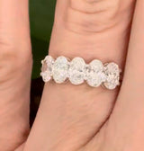 White gold 5 stone oval lab diamond ring