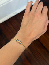 Yellow gold sapphire infinity flex bracelet