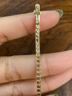 3.90CT Lab Yellow 7” Tennis Bracelet