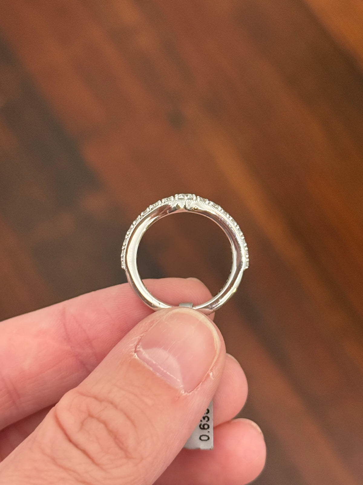White gold lab diamond band