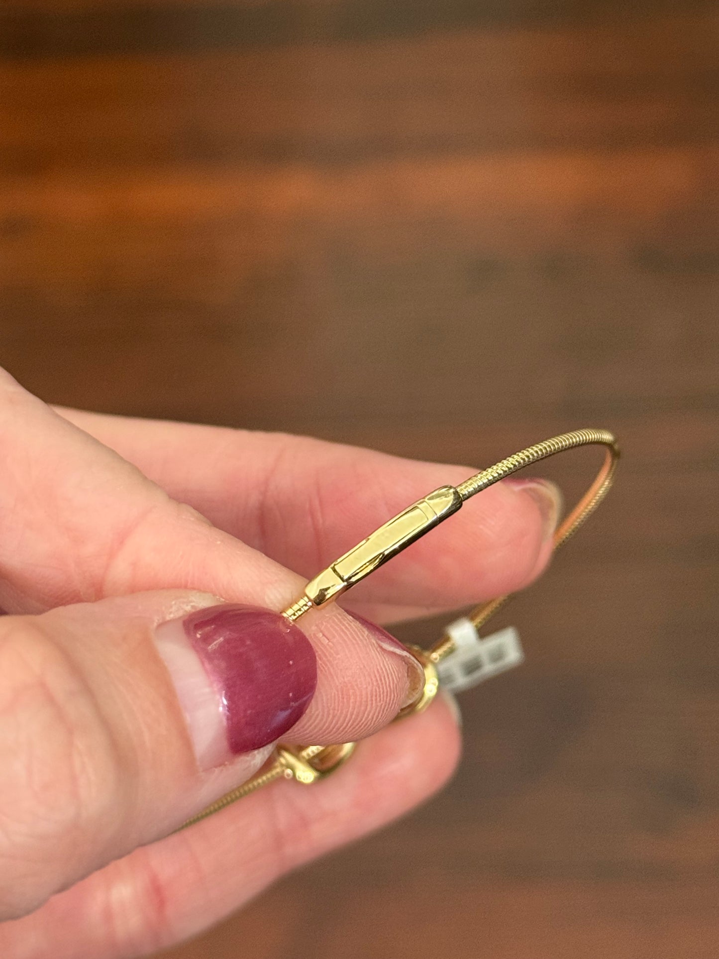 Yellow gold sapphire infinity flex bracelet