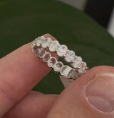 White gold 3.05ct oval lab diamond eternity band