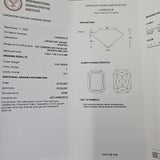 IGI 3.26 ct FVS1 Lab Scissor /Special Radiant Cut Platinum + natural side diamonds