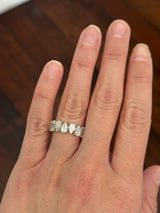 White gold 5.37ct pear shaped eternity band