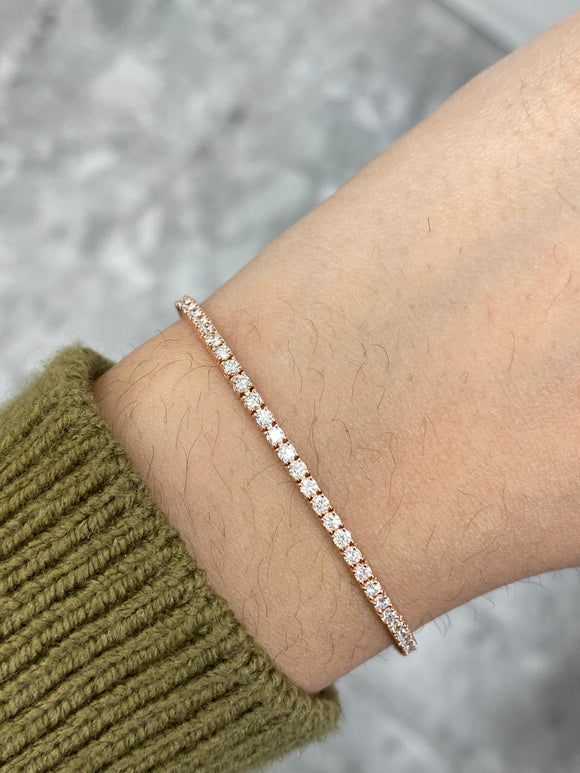 2.23 CT 7 inches Rose Tennis Bracelet