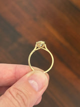 Yellow gold bezel set 1.99ct marquise lab diamond ring
