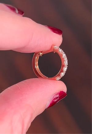 15mm 1.16ct lab diamond hoops
Available in rose gold