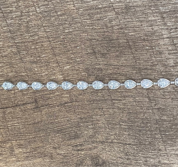 5.24 CT Pear Lab Tennis Bracelet