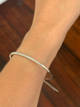 White gold 0.37ct natural diamond flex bracelet