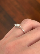 White gold east west set 1.17ct marquise lab diamond ring
