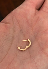 10.4mm rose gold 0.20ct lab diamond hoop earrings