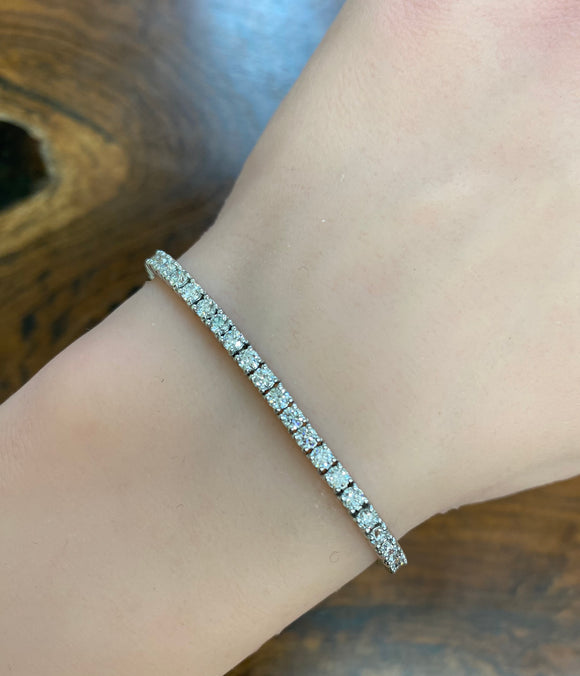 4.05 CT Lab 6.5 inches Tennis Bracelet