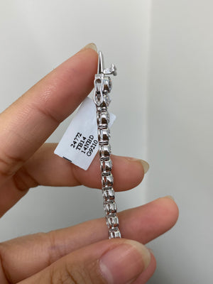 9.21 CT LAB 7.25 INCHES BEZEL TENNIS BRACELET