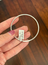 White gold 1ct natural diamond round flex bracelet