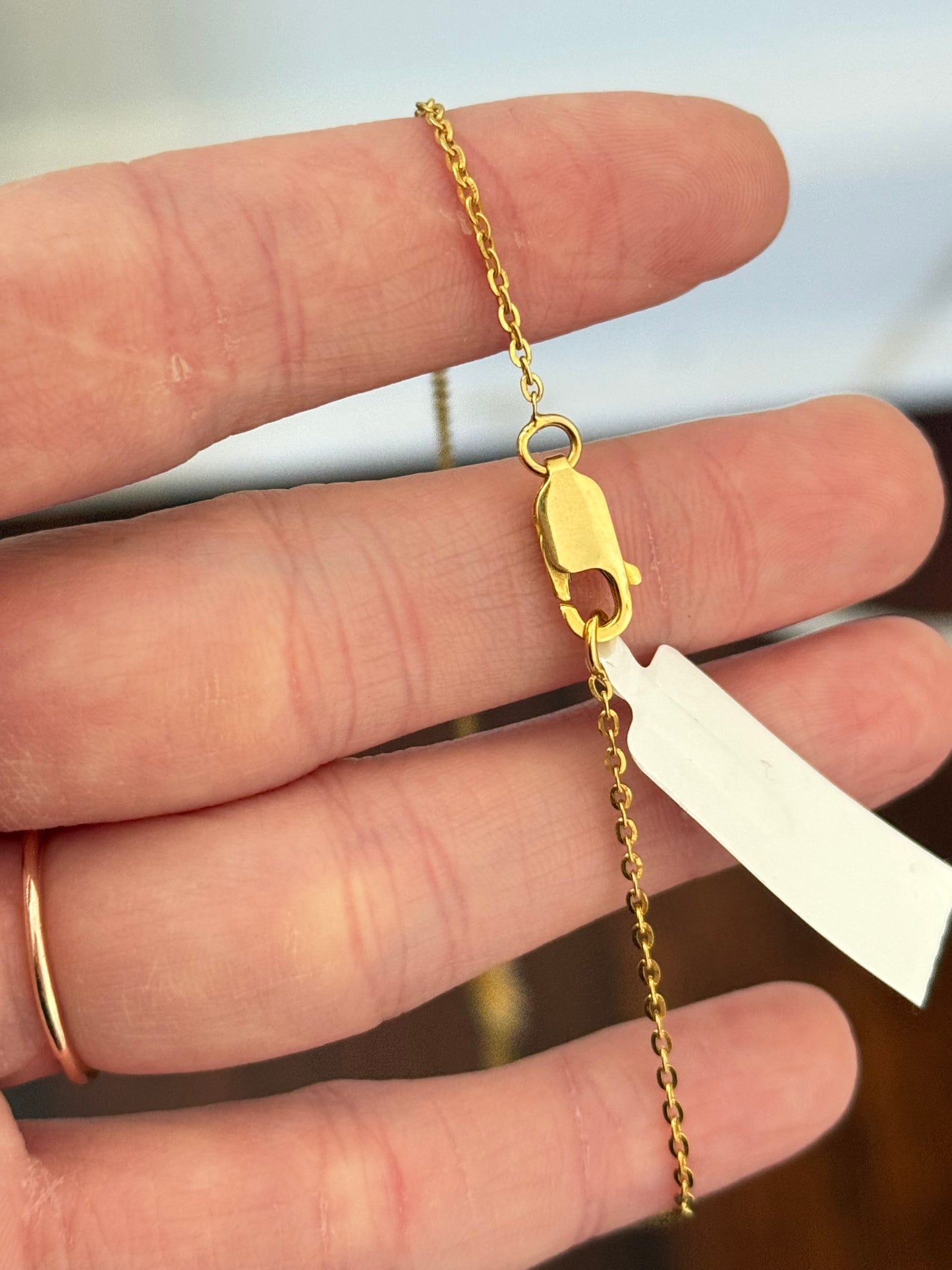 Yellow gold with white gold prongs rose cut marquise lab diamond necklace
