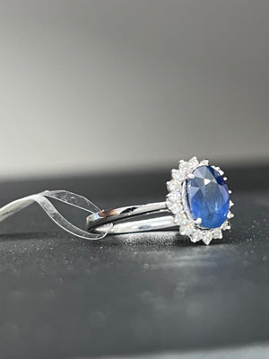 14k 0.27 ctw Diamond with  1.45 ct Gemstone Ring