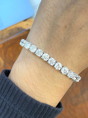 18.37 CT Lab 7 Inches Tennis Bracelet