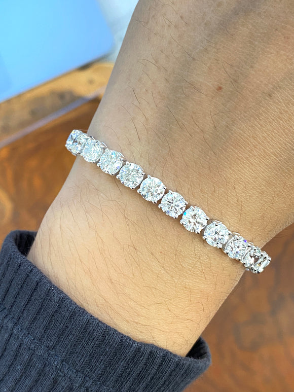 18.37 CT Lab 7 Inches Tennis Bracelet