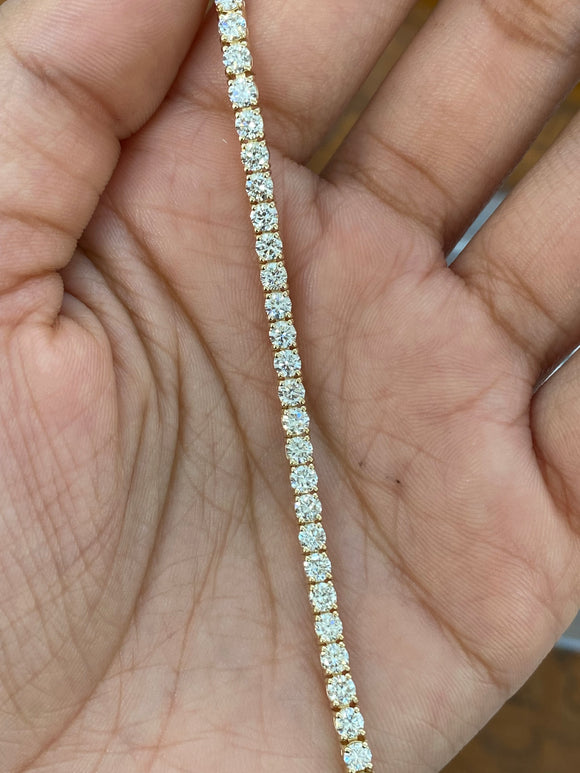 5.40 CT Lab 7 Inches Yellow Tennis Bracelet
