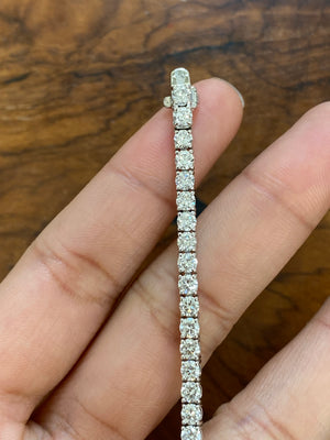 6.34 CT Lab 7 Inches Tennis Bracelet
